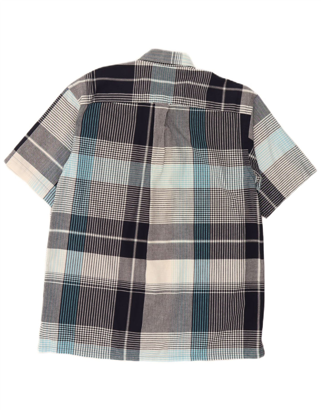 Nautica Chemise à manches courtes homme gris moyen à carreaux en coton