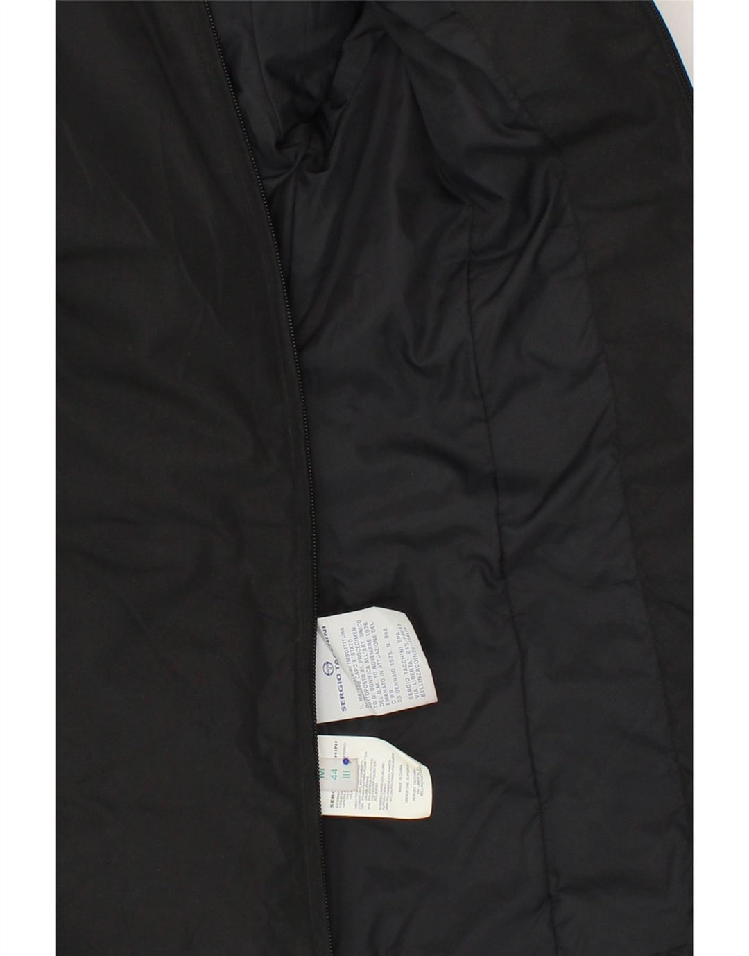 SERGIO TACCHINI Womens Padded Jacket IT 44 Medium Black Polyester Vintage Sergio Tacchini and Second-Hand Sergio Tacchini from Messina Hembry 