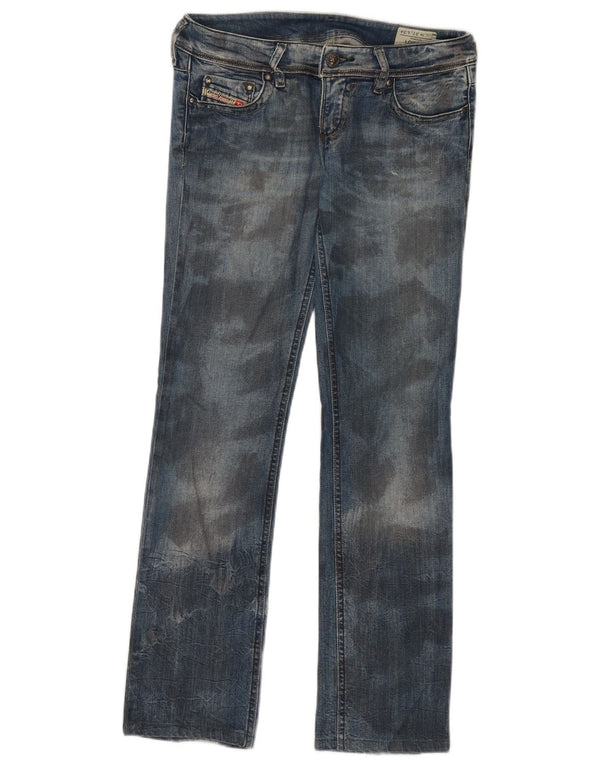Diesel Jean Lowky Slim Femme W27 L30 Bleu Camouflage Coton