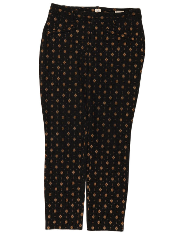 Gap Pantalon décontracté courbé à motif abstrait pour femme US 6 Medium W26 L27 Noir