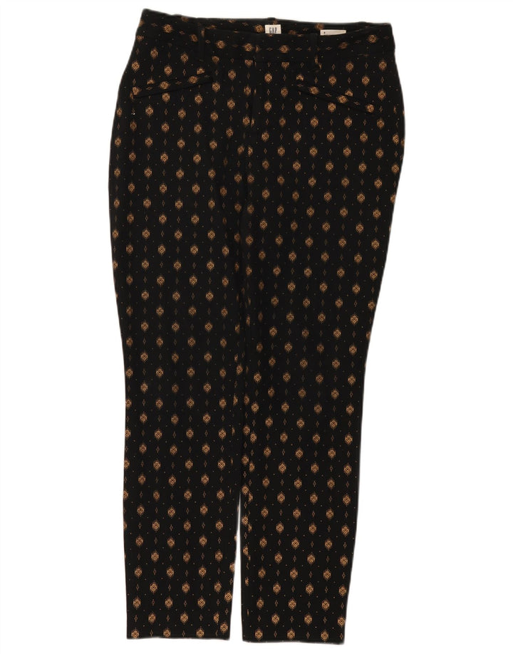 Gap Pantalon décontracté courbé à motif abstrait pour femme US 6 Medium W26 L27 Noir