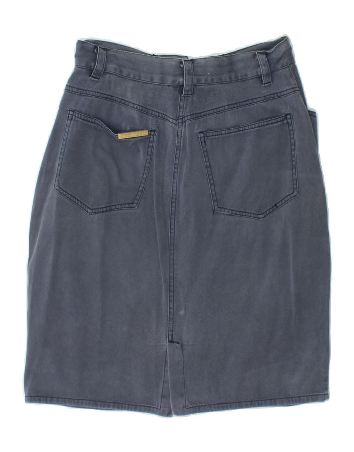 TRUSSARDI Womens Denim Skirt IT 42 Medium W28 Blue Cotton Vintage Trussardi and Second-Hand Trussardi from Messina Hembry 
