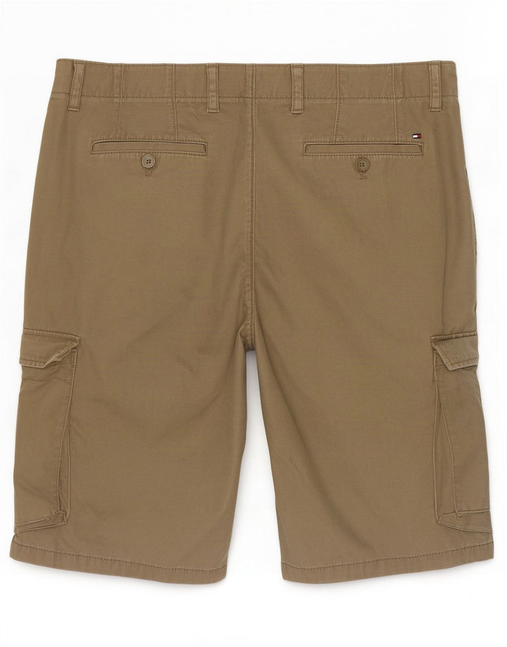 Tommy Hilfiger Short cargo pour homme W36 Large Kaki Coton