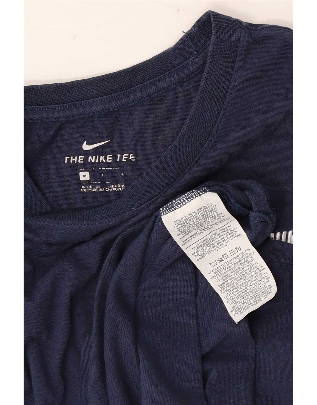 Nike T-Shirt Homme Bleu Marine Moyen Coton