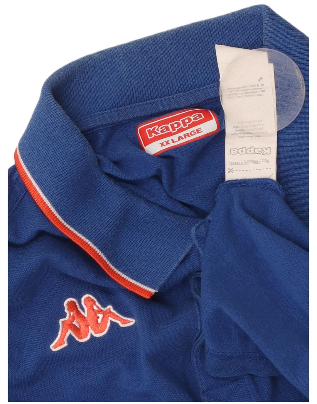 Kappa Polo Homme 2XL Bleu Coton