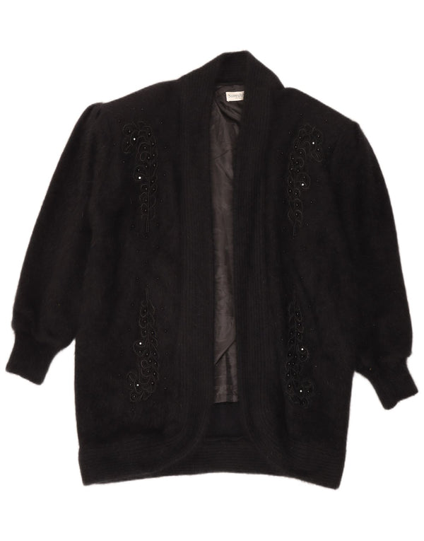 Sunshine Cardigan ouvert long surdimensionné pour femme UK 18 XL Noir