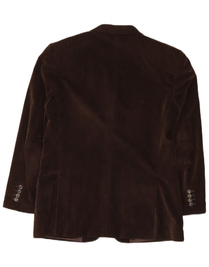 Velluto Duca Visconti Veste Blazer 3 Boutons Homme IT 50 Grand Coton Marron