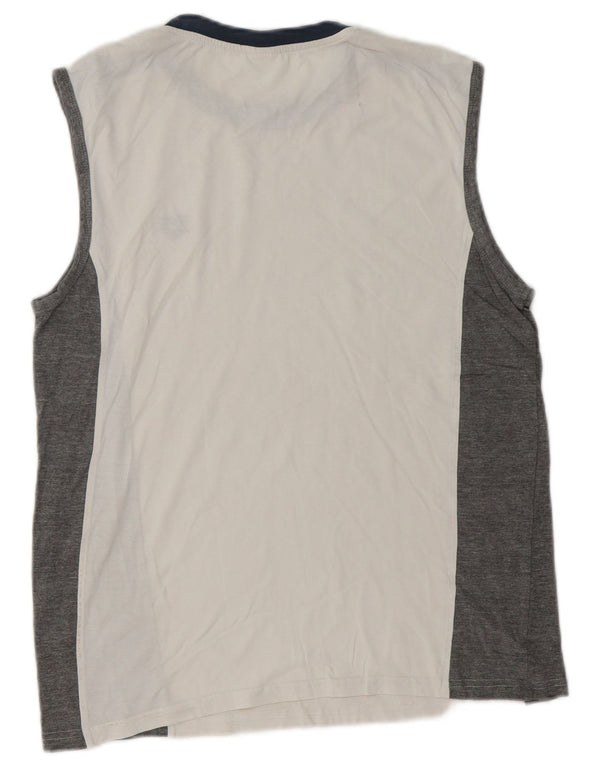 Arena Débardeur Homme Large Blanc Colorblock Coton Sports