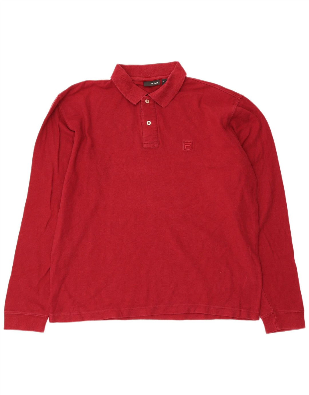 Fila Polo à manches longues pour hommes, grand rouge