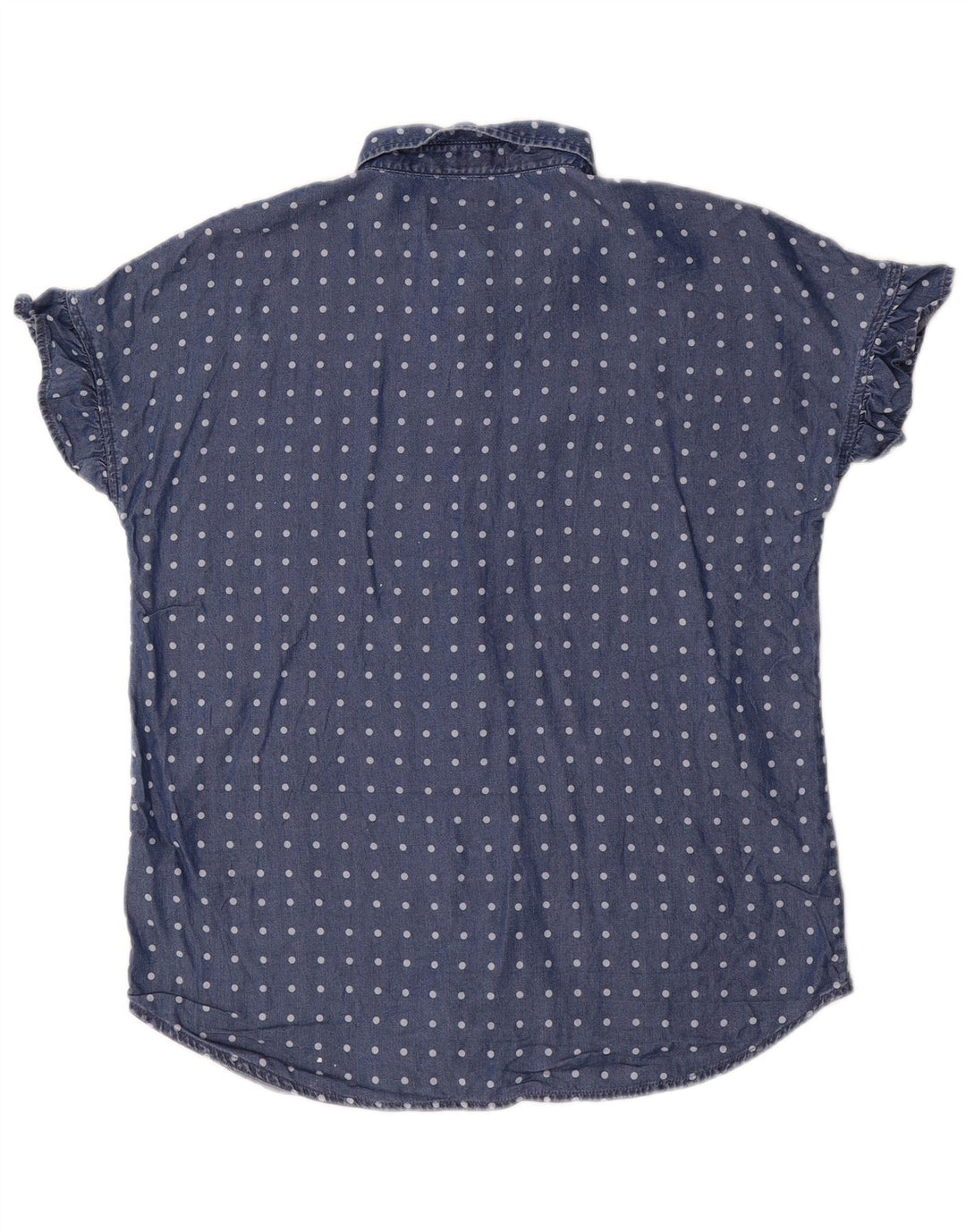 Dack's Chemisier à manches courtes pour femme UK 44, bleu marine moyen à pois