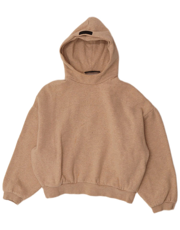 Essentials Pull à capuche surdimensionné graphique pour femme UK 6 XS Coton beige