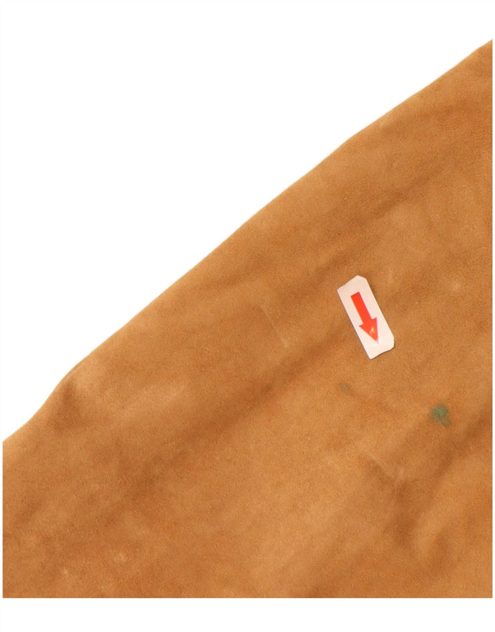 Stefanel Jupe portefeuille en daim pour femme IT 44 Medium W28 Cuir marron