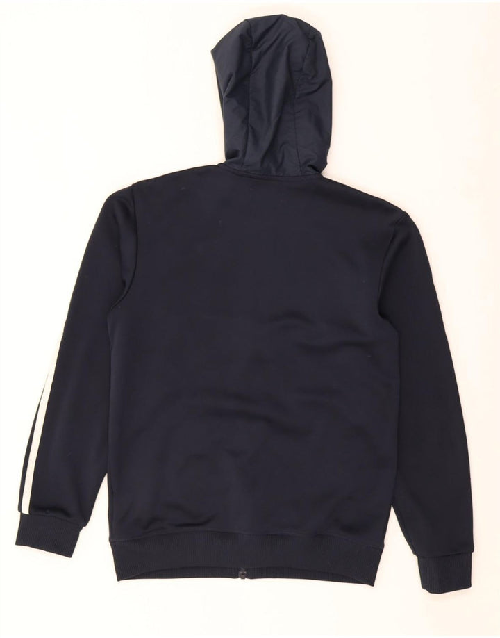 Adidas Pull à capuche zippé pour homme Petit polyester bleu marine