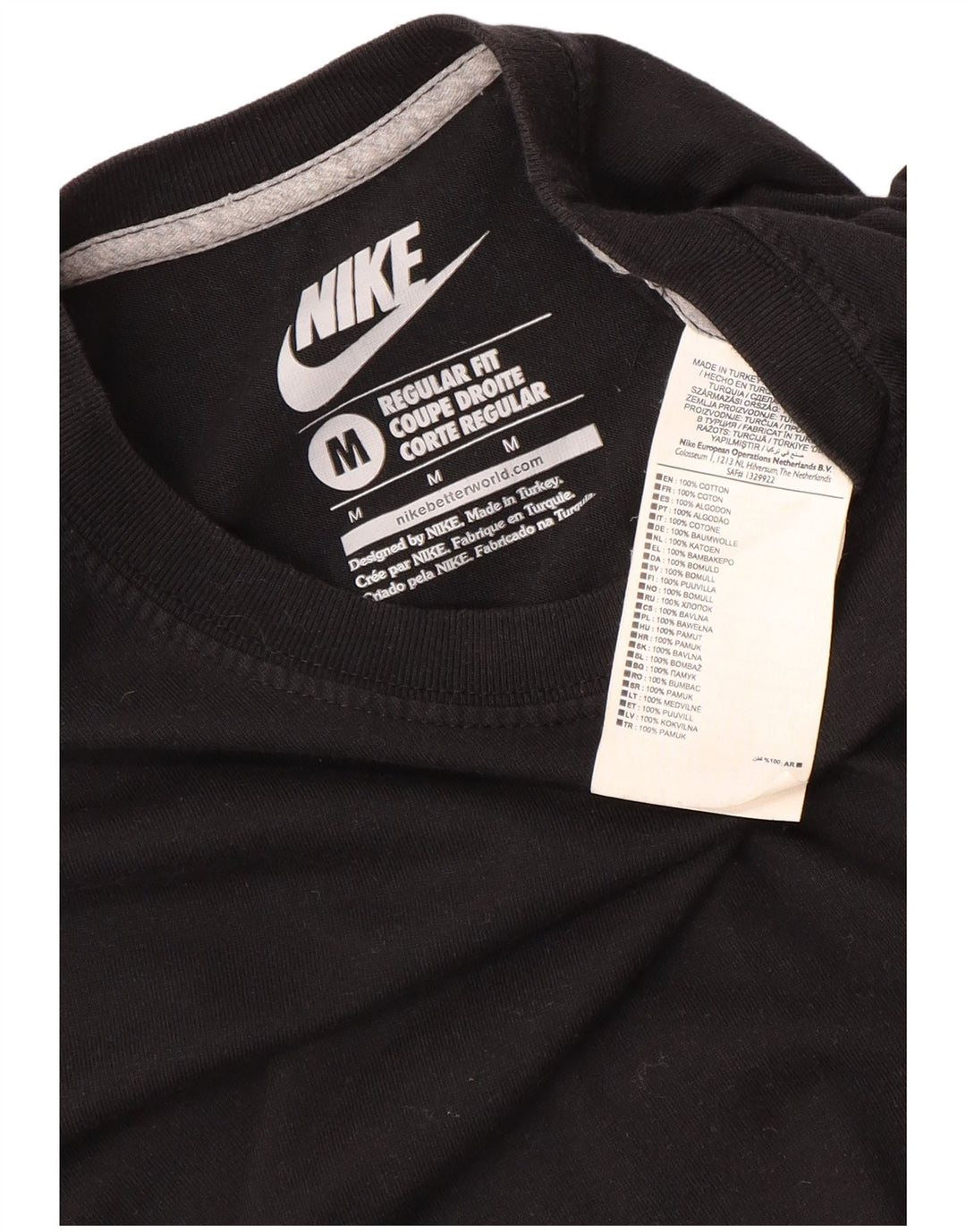 NIKE T-shirt coupe classique pour homme en coton noir moyen