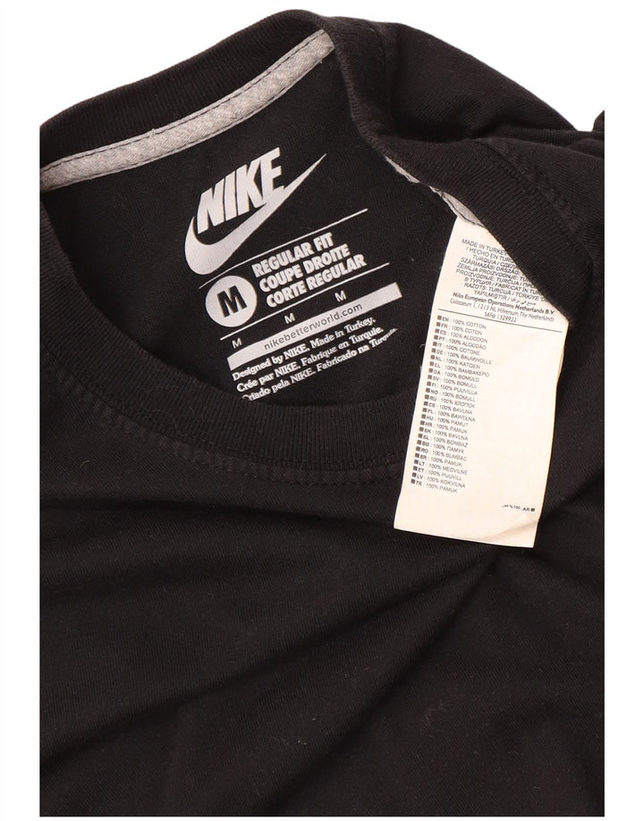 NIKE T-shirt coupe classique pour homme en coton noir moyen