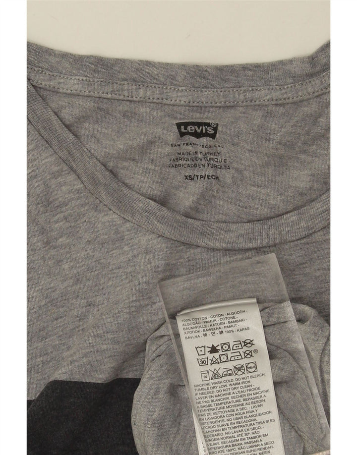 LEVI'S Mens Graphic T-Shirt Top XS Grey Cotton