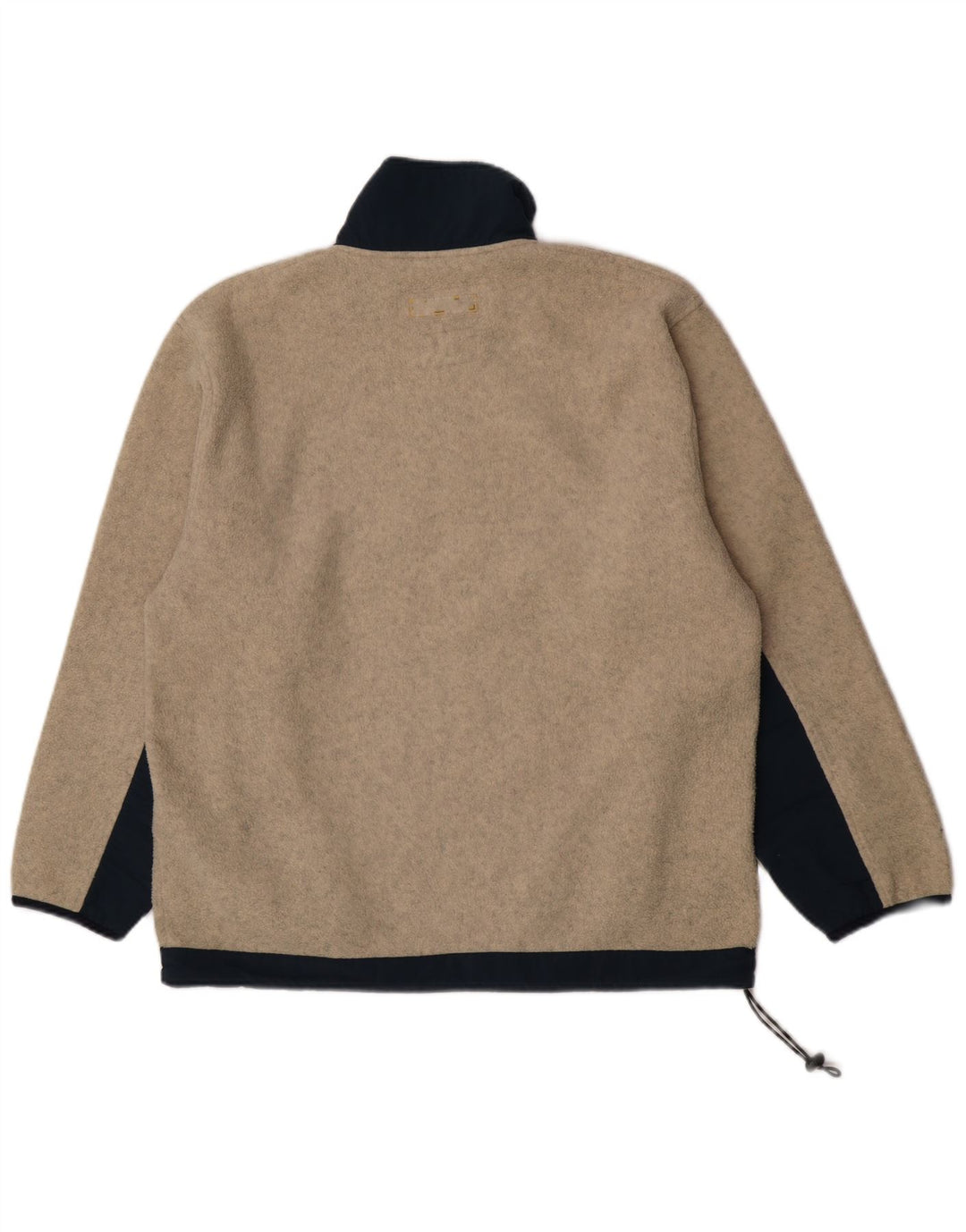 Invicta Pull polaire à col zippé pour homme Large Beige Colorblock Polyester