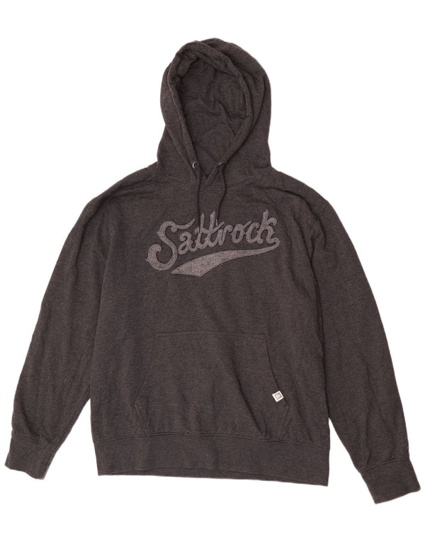 Saltrock Pull à capuche graphique pour homme 2XL Gris Coton