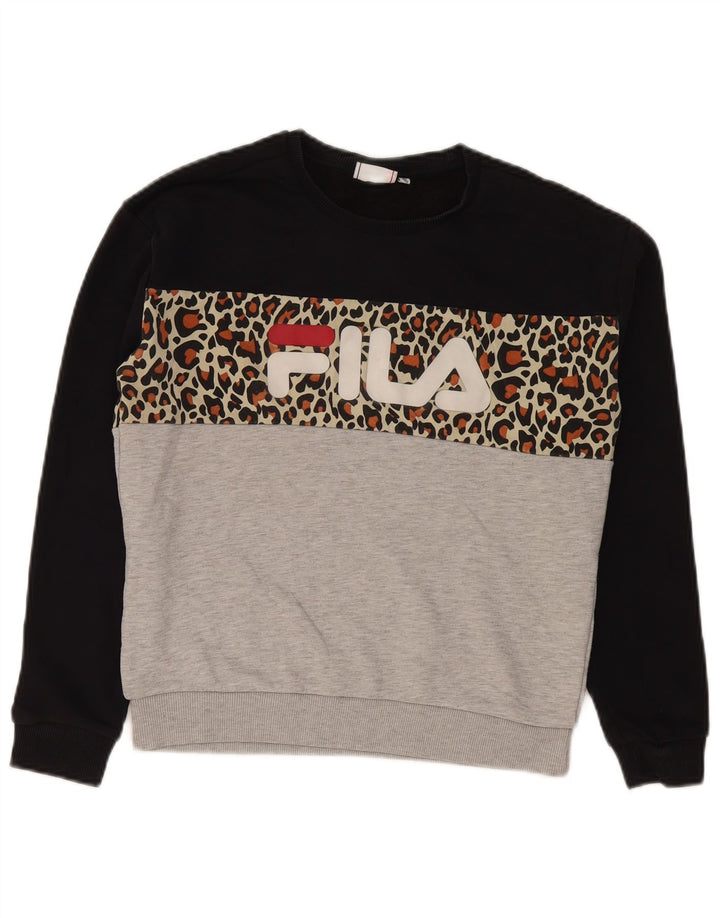 Fila Sweat-shirt graphique pour femme UK 10 Small Multicolore