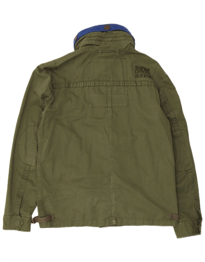 Superdry Veste utilitaire pour hommes UK 38 Coton vert moyen