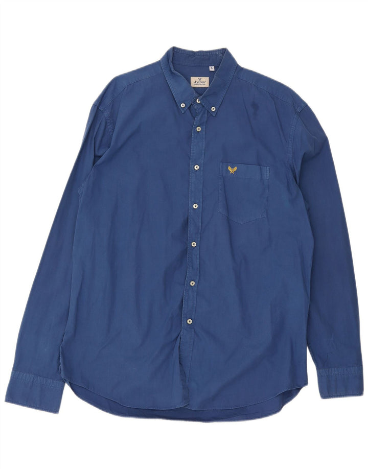 Avirex Chemise Regular Fit Homme Grand Bleu Coton