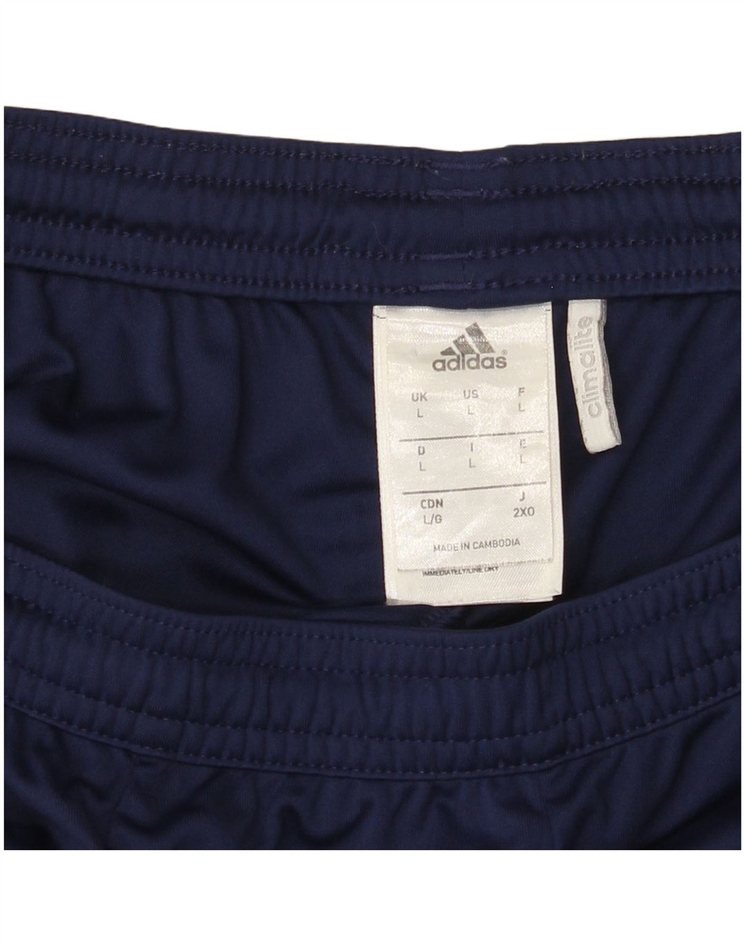 Adidas Short de sport Climalite pour homme en polyester color block Bleu marine Taille L