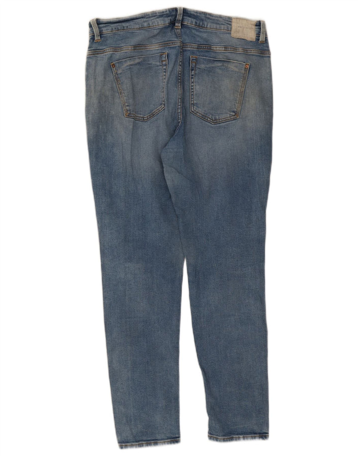 Zara Jean Slim Femme EU 44 XL W34 L27 Bleu