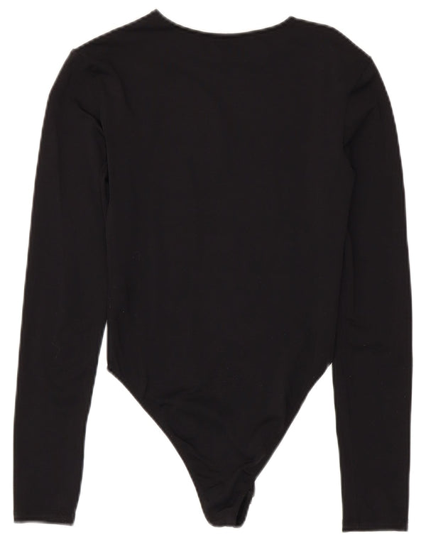 Zara Body à manches longues pour femme UK 8 Small Noir Polyamide