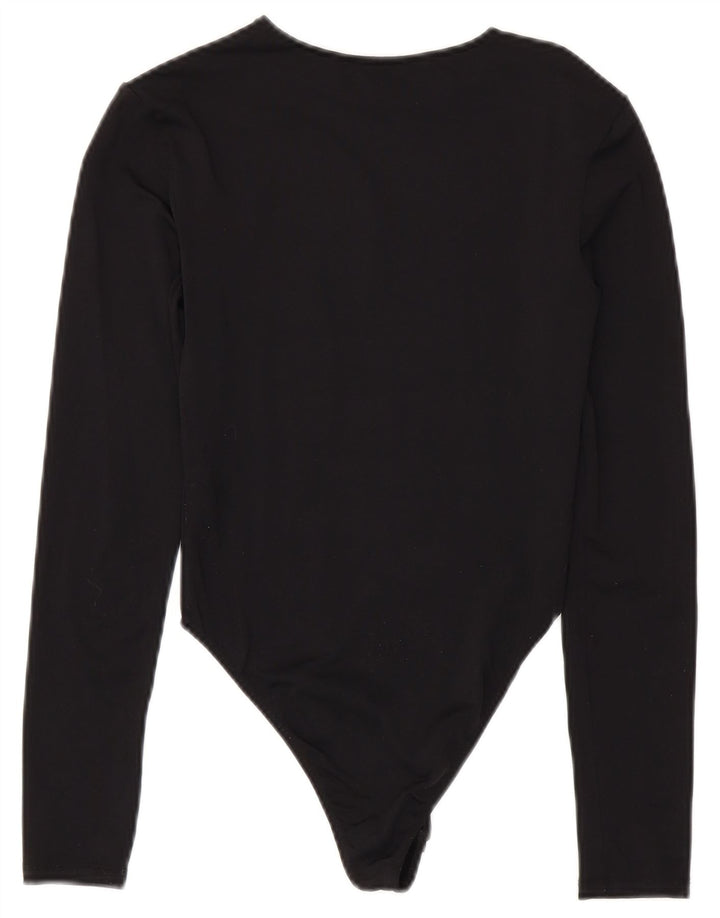 Zara Body à manches longues pour femme UK 8 Small Noir Polyamide