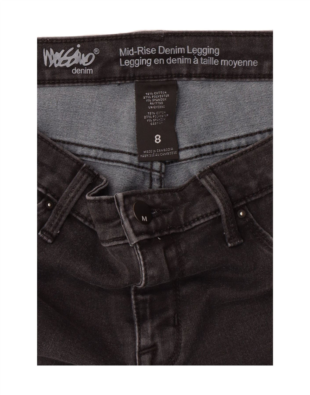 MOSSIMO Womens Mid Rise Jegging Casual Trousers US 8 Medium W30 L29 Grey Vintage Mossimo and Second-Hand Mossimo from Messina Hembry 