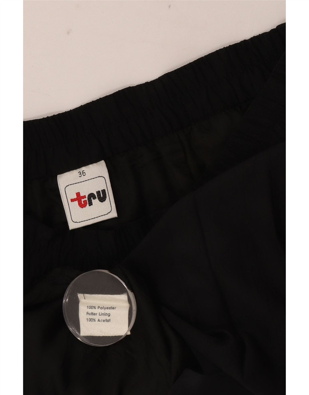 Tru Womens Midi Knife Jupe Plissée W36 XL Noir Polyester