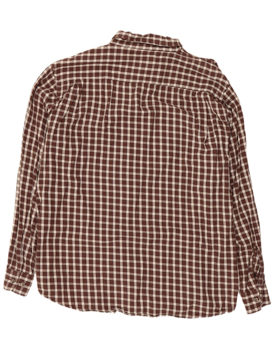 Wrangler Chemise en flanelle pour homme XL en coton à carreaux marron