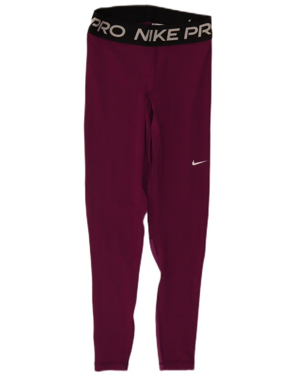 Nike Legging Dri Fit Graphic pour femme UK 8 Small Violet Colorblock