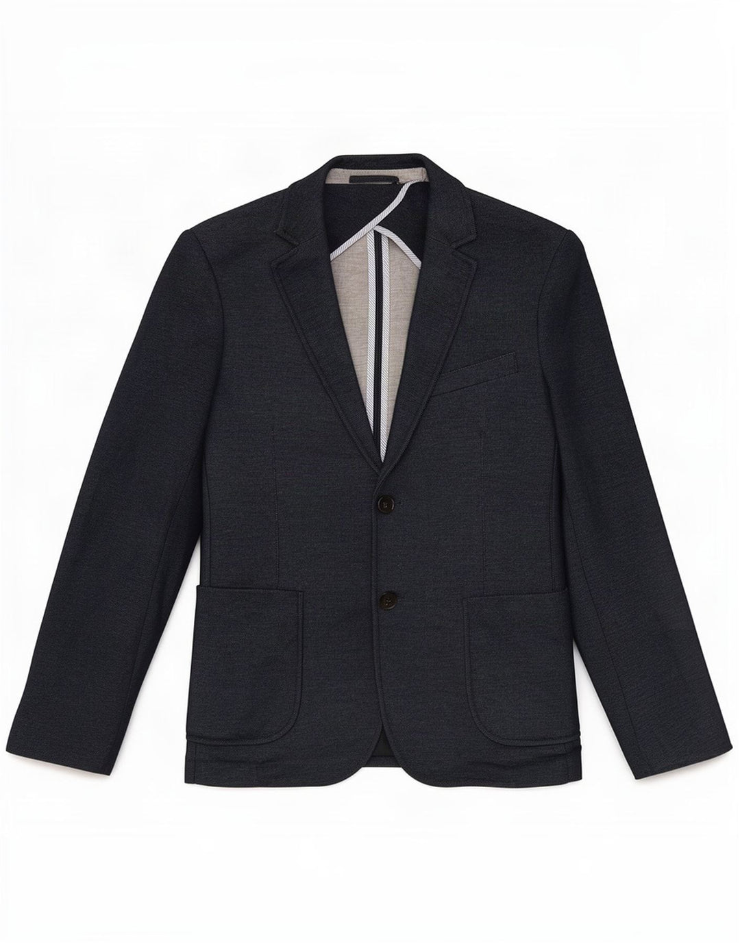 Zara Veste Blazer 2 Boutons Homme EU 46 Petit Bleu Marine Polyester