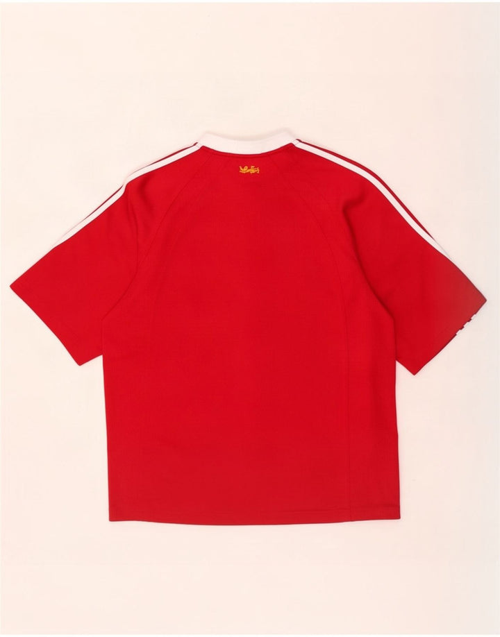 Adidas Homme Zurich Graphic T-Shirt Top Rouge Moyen Polyester Colorblock