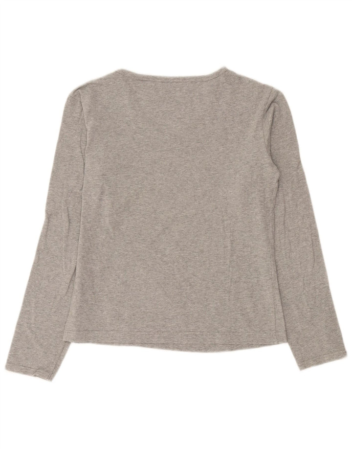 Arena Haut graphique à manches longues pour femme UK 14 Large Gris Moucheté