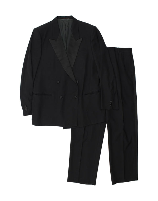 Egon Von Furstenberg Homme UK 40 Large W32 L32 Laine Vierge Noire