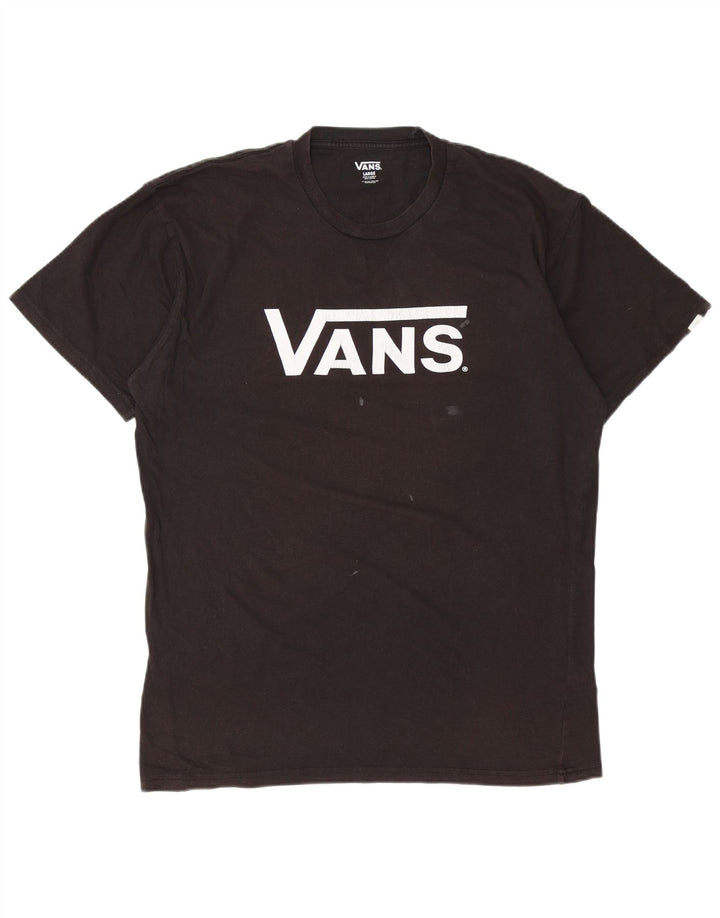 Vans T-shirt graphique pour hommes, grand, en coton noir