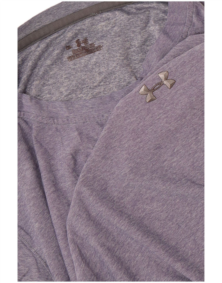 UNDER ARMOUR T-Shirt Homme Top XL Violet Moucheté