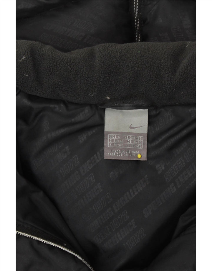 Nike Manteau long à capuche rembourré pour femme UK 8/10 Petit Noir