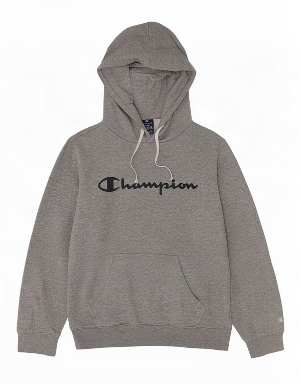 Champion Pull à capuche surdimensionné graphique pour femme UK 10 Petit Gris Moucheté