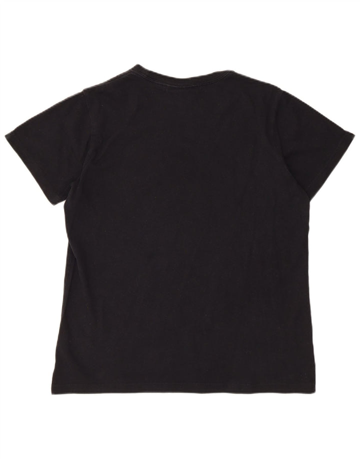 ADIDAS T-shirt graphique pour homme en coton noir moyen