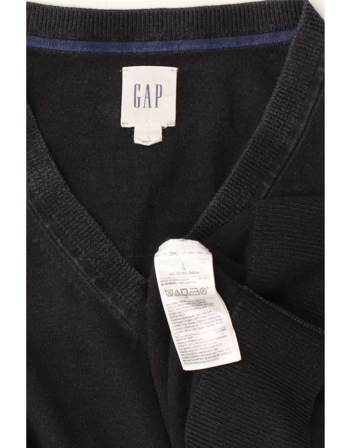 Gap Pull Col V Homme Grand Noir Coton
