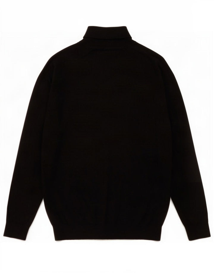 Zara Pull col roulé pour homme Noir Taille L