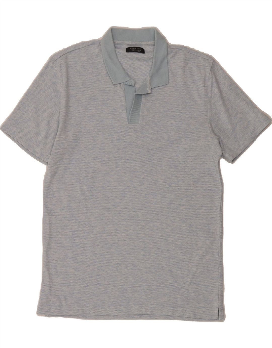 ZARA Mens Polo Shirt Medium Blue Vintage Zara and Second-Hand Zara from Messina Hembry 