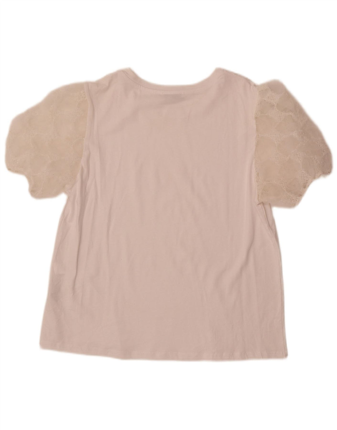 Zara Femme Chemisier Top UK 14 Moyen Blanc Coton