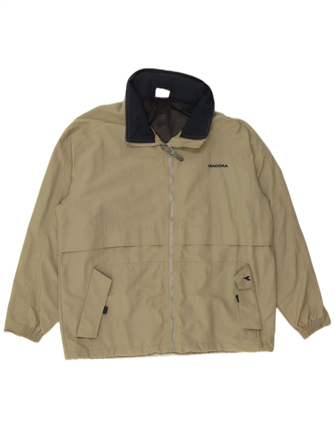 DIADORA Veste de pluie à capuche coupe ample pour homme UK 38 Kaki moyen Polyamide