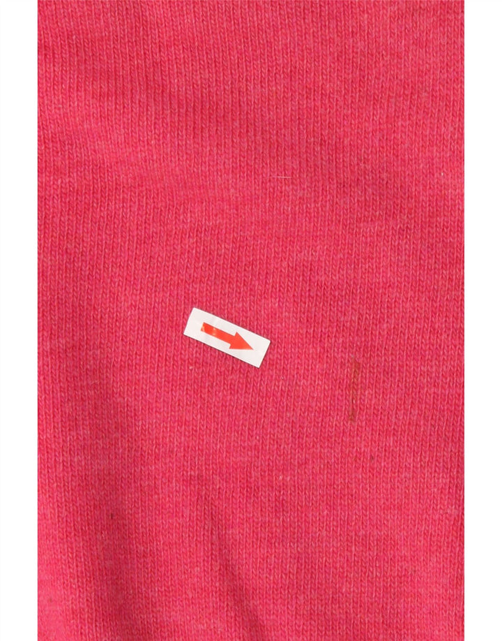 Sisley Pull surdimensionné à col en V pour femme UK 14 Rose moyen