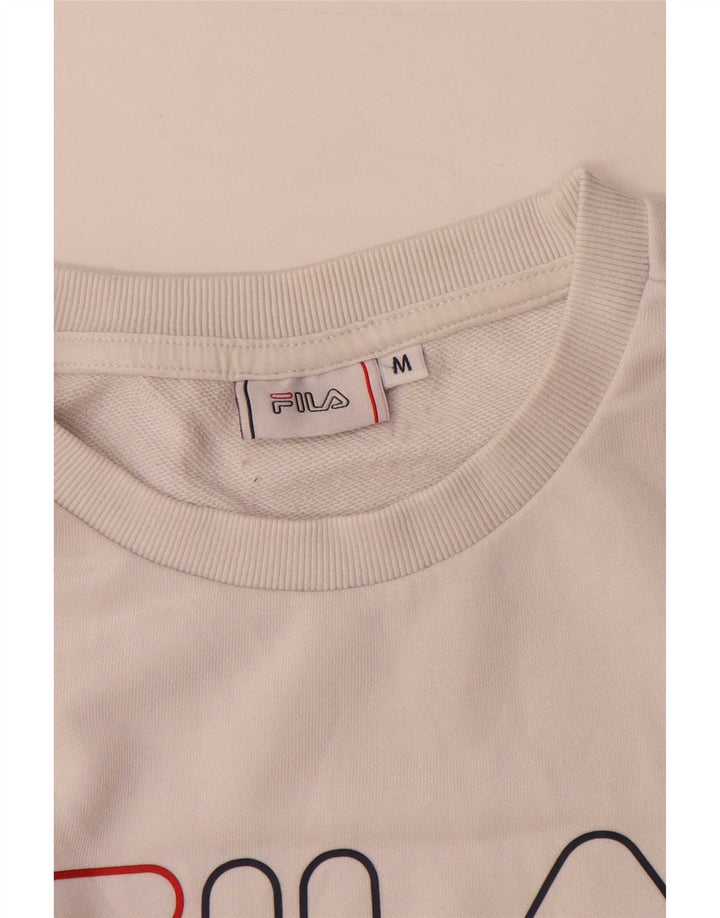 Fila Sweat-shirt graphique pour femme UK 14 Blanc moyen
