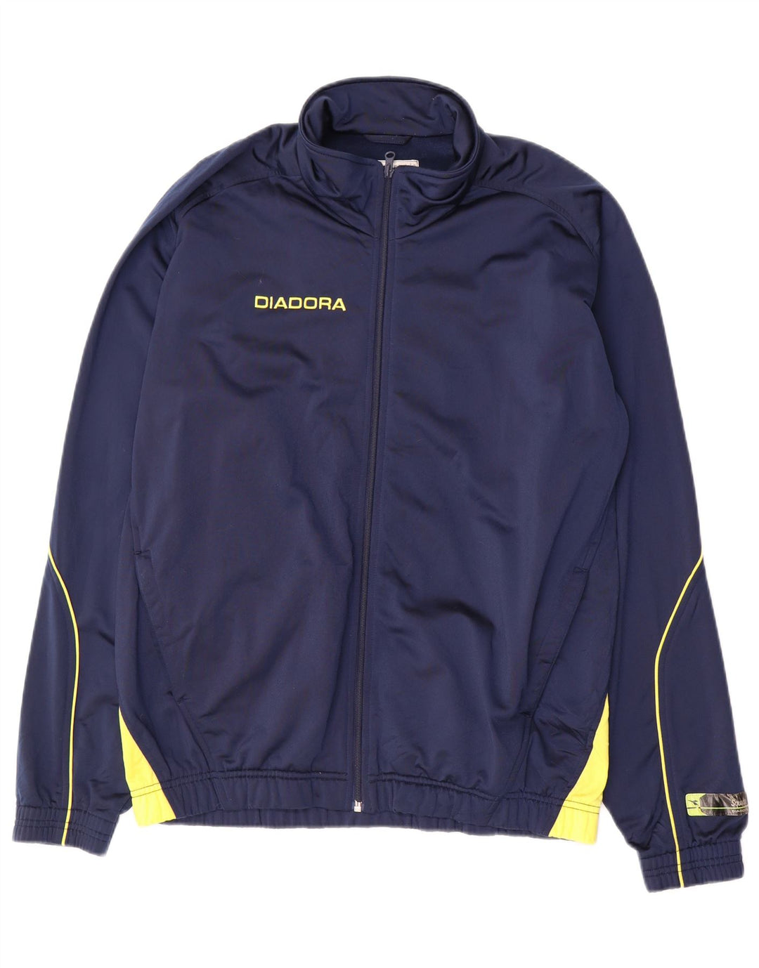 Diadora Veste de survêtement graphique pour hommes, grand, bleu marine, colour block